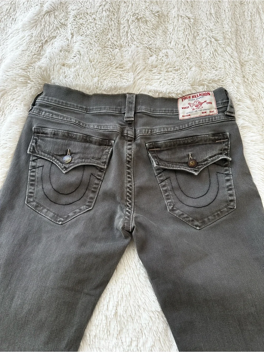 True Religion Billy Relaxed Bootcut Jeans Gray Wash Size 34 Men’s